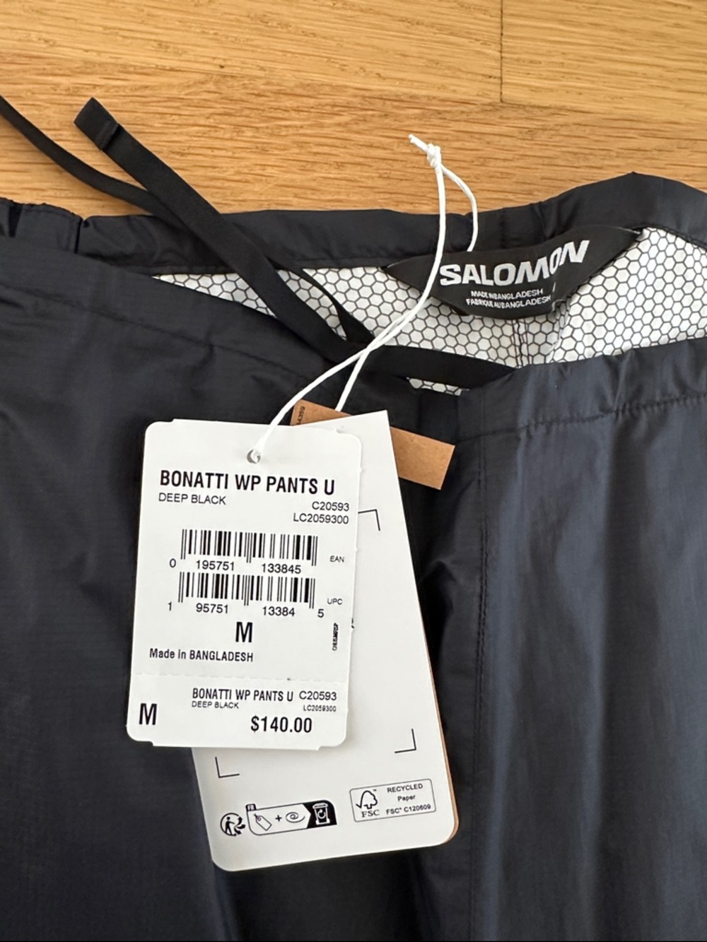 Salomon Men's Blqck Lightweight Bonatti Jogger Rain Pants size M - Picture 3 of 6